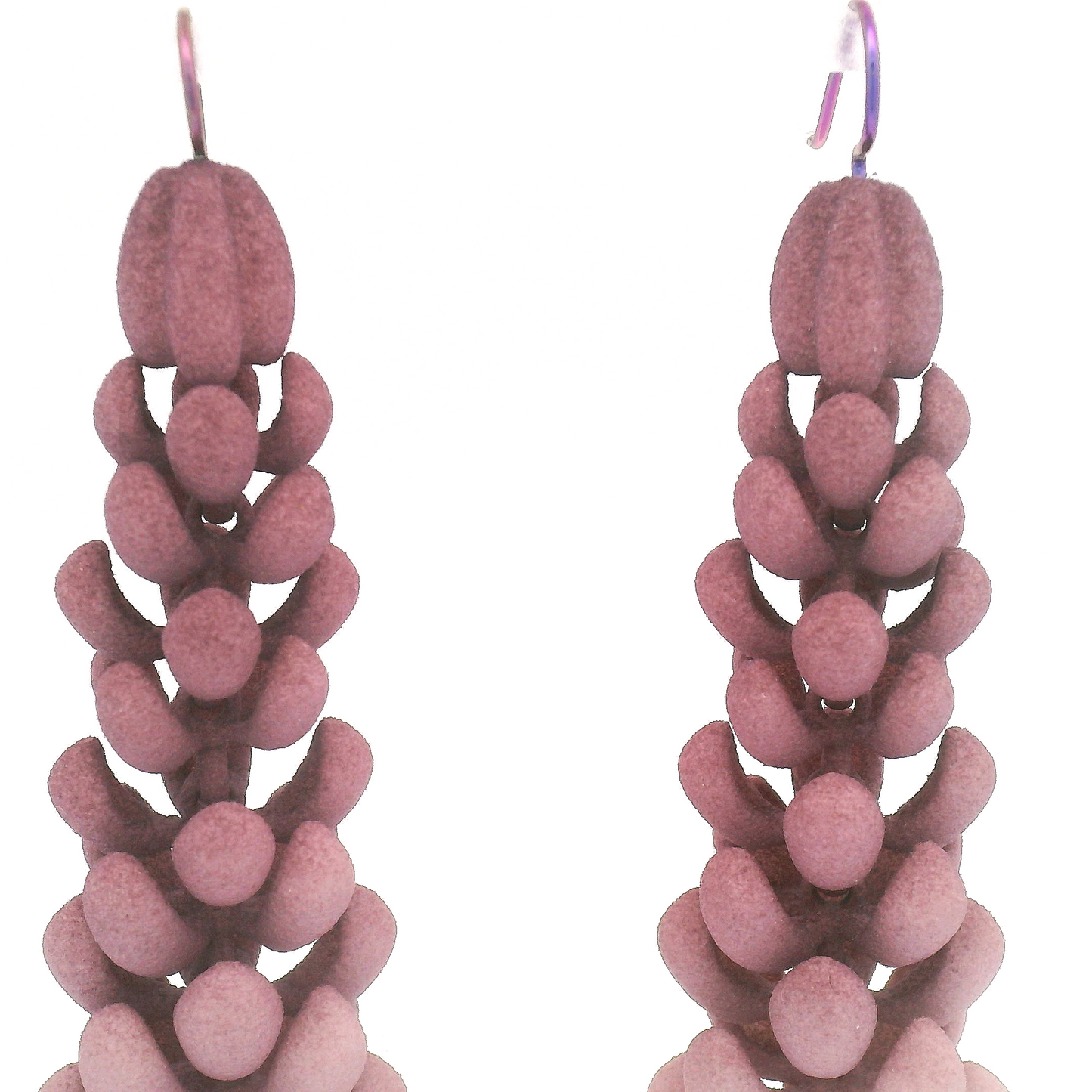 Purple Petal Earrings