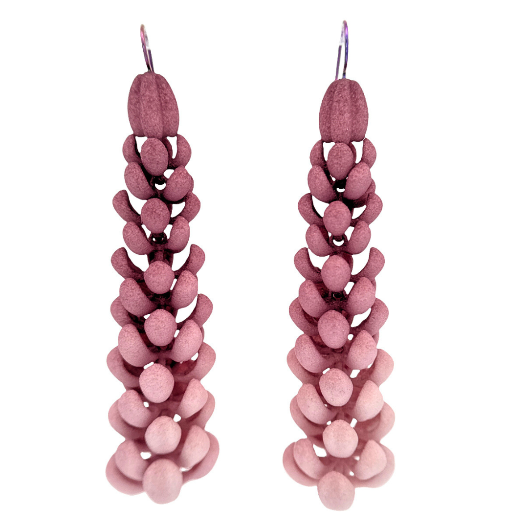 Purple Petal Earrings