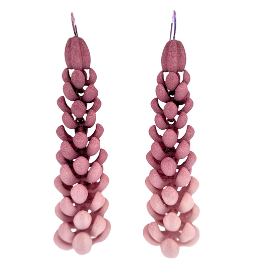 Purple Petal Earrings