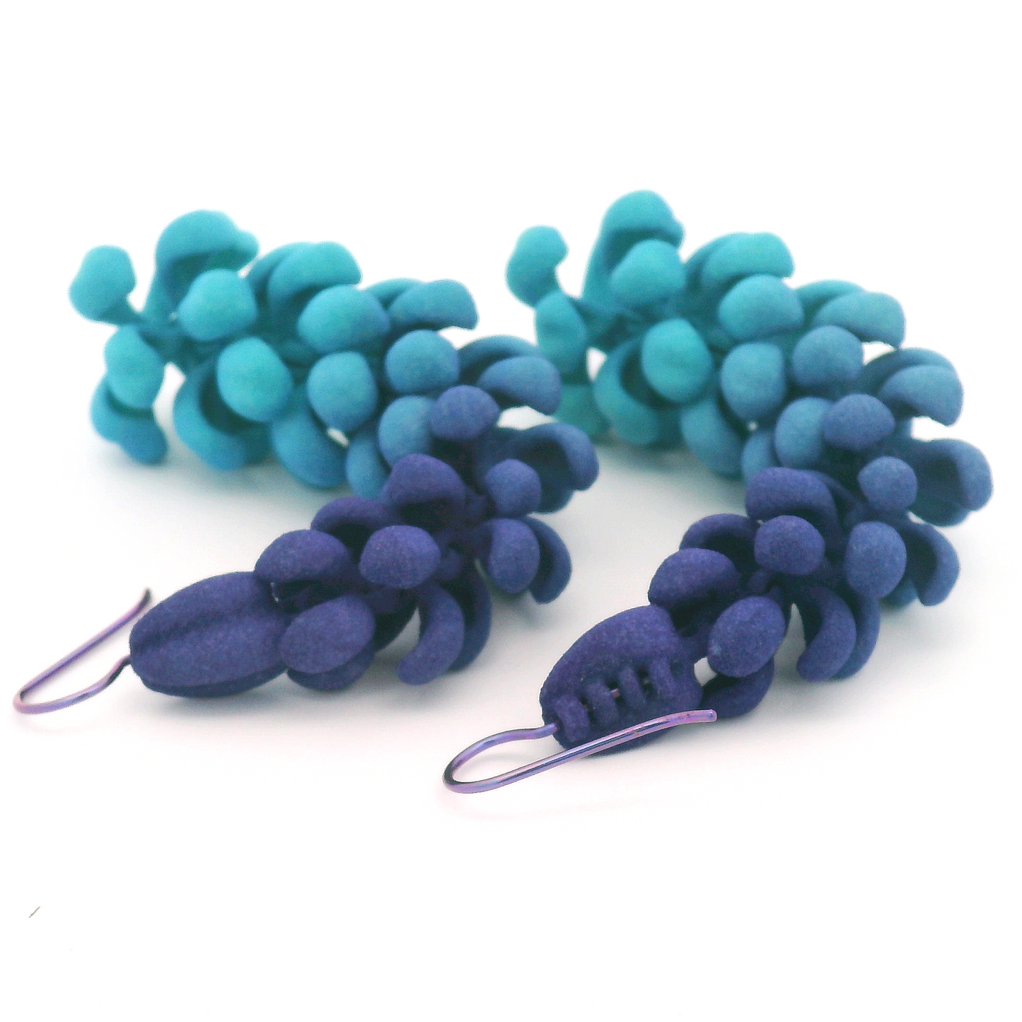 Blue Petal Earrings