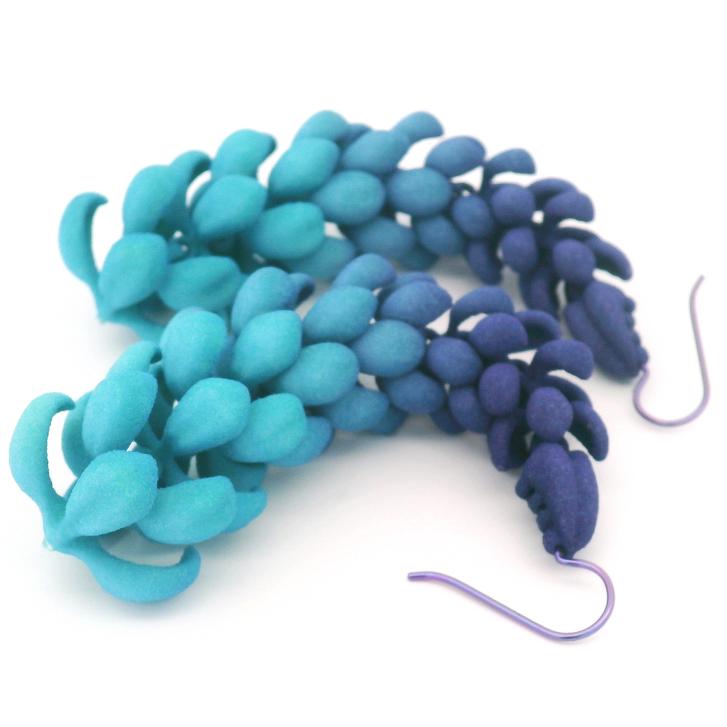 Blue Petal Earrings