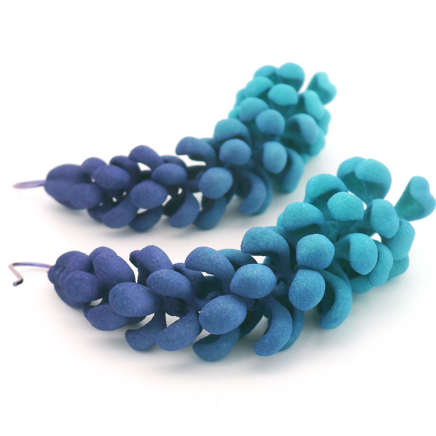 Blue Petal Earrings