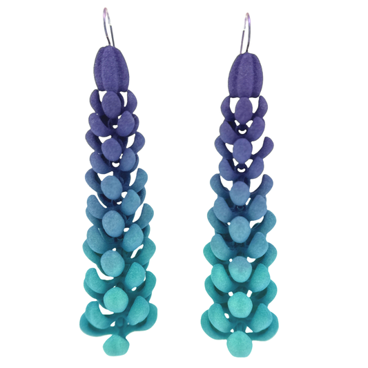 Blue Petal Earrings