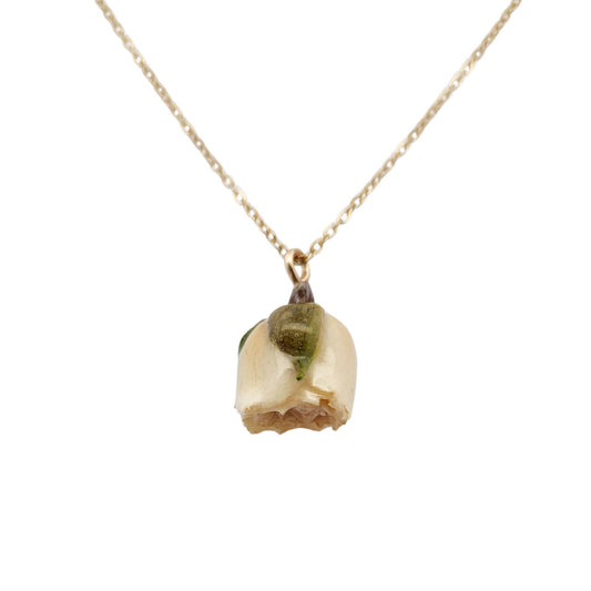 Ivory Rose Flower Necklace