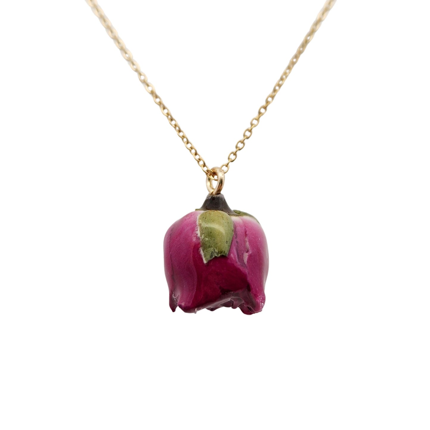 Purple Rose Flower Necklace