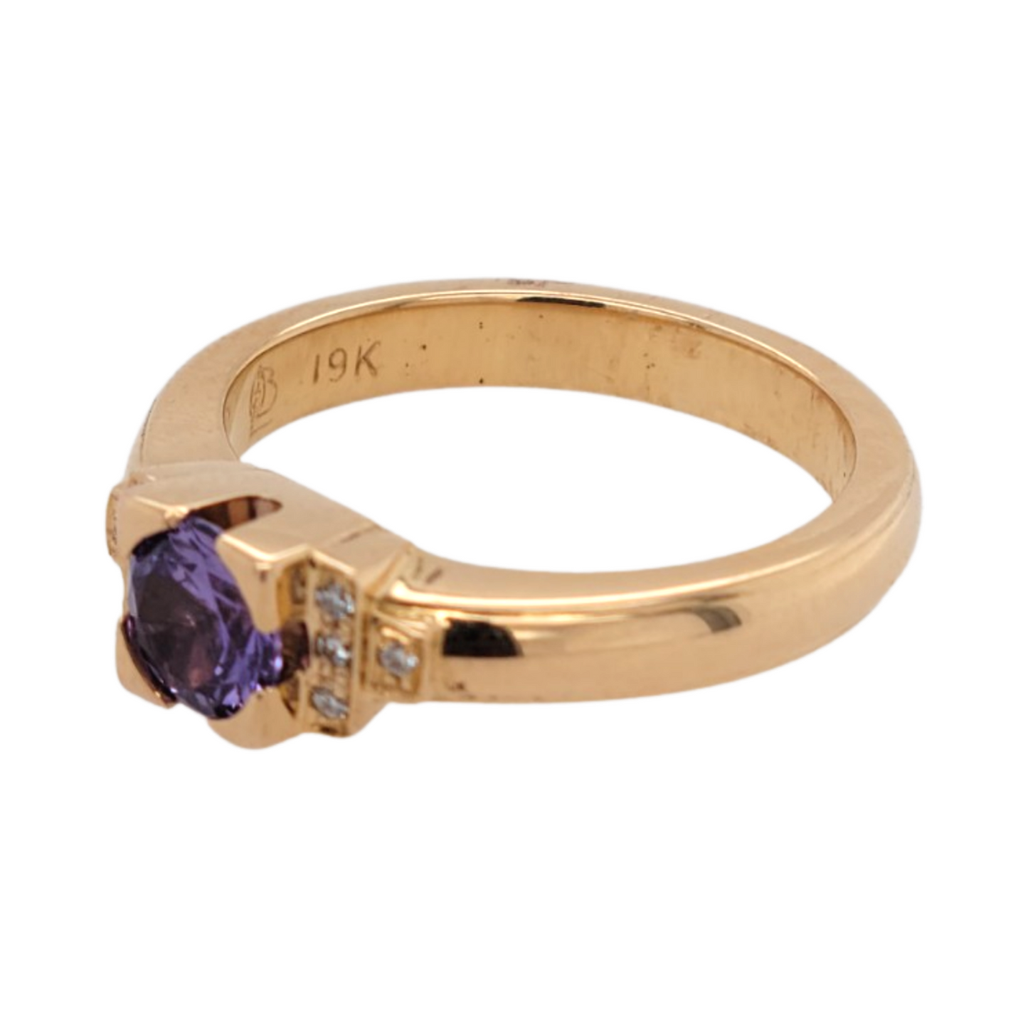 Round Purple Sapphire Ring
