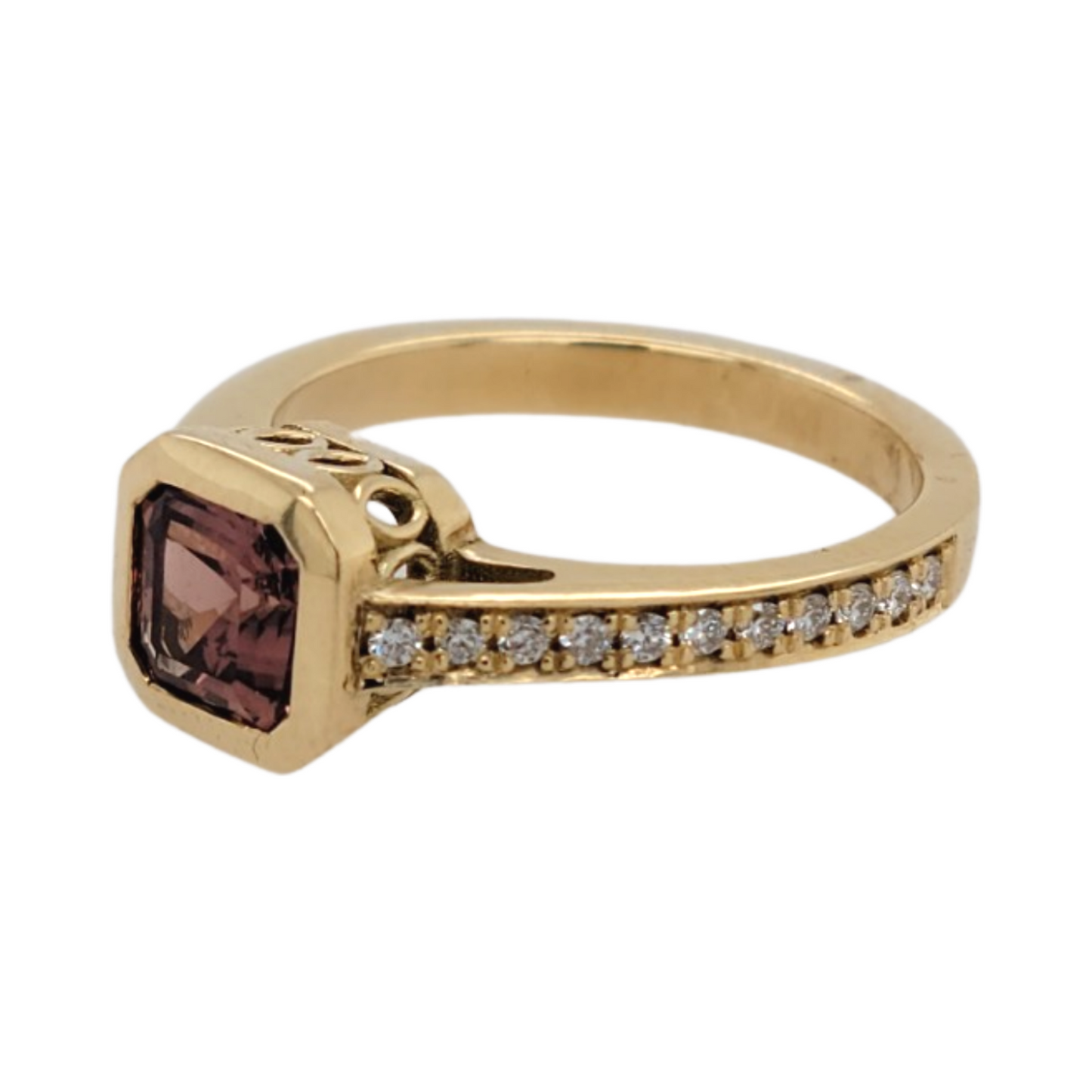 Orange Sapphire Ring