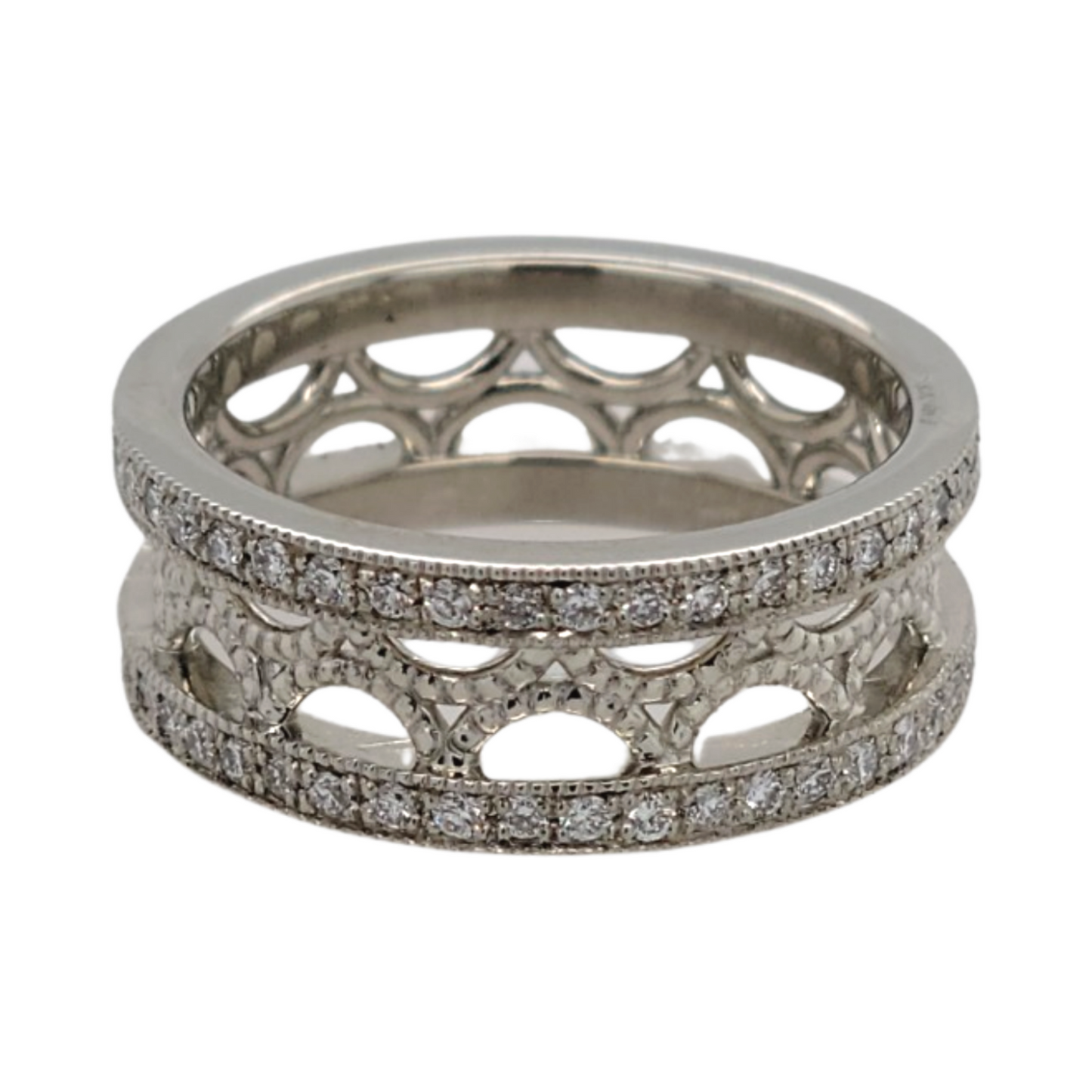 Wide Diamond Open Band