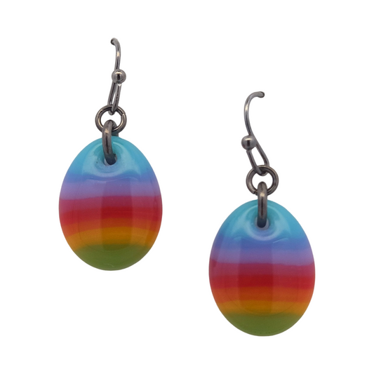 Rainbow Egg Earrings
