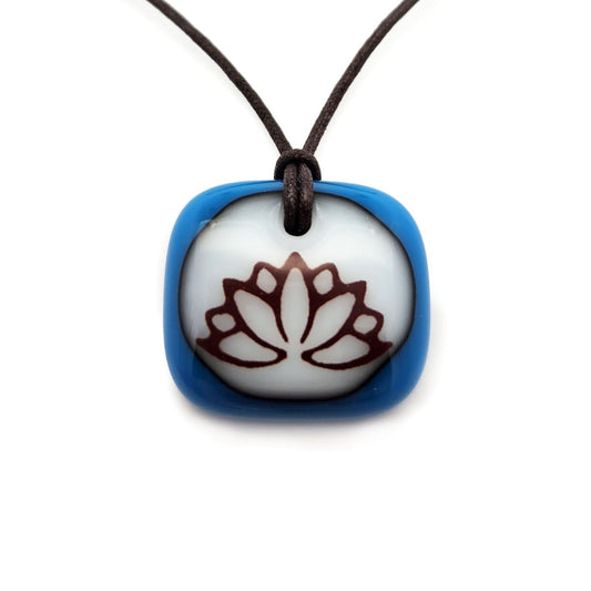 Glass Lotus Pendant