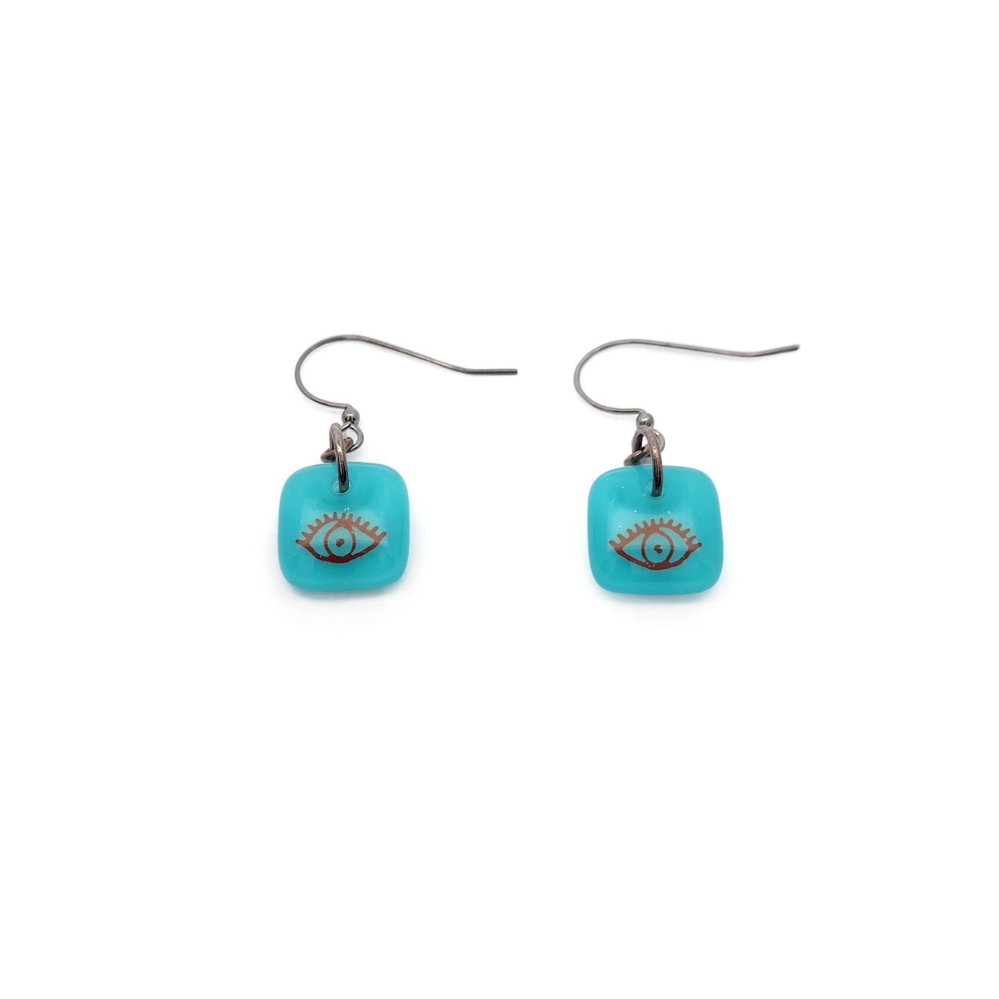 Glass Blue Eyes Earrings