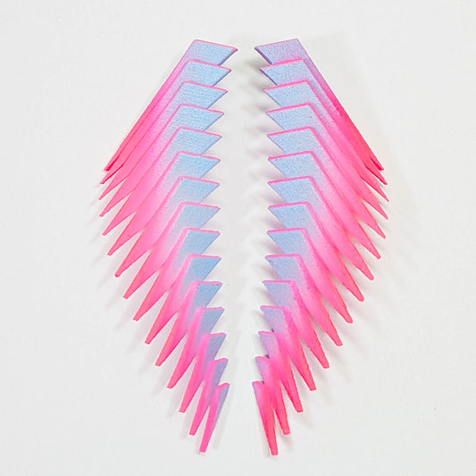Blue and Pink Parabora Earrings