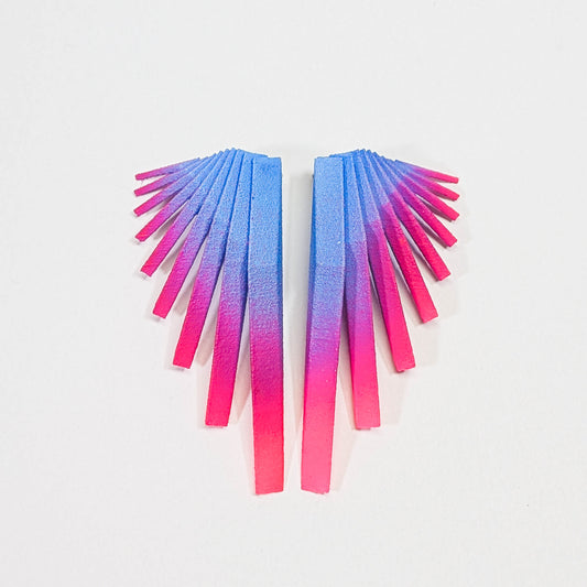 Blue and Pink Paracore Earrings
