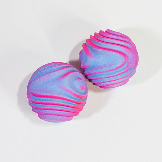 Blue and Pink Paranott Earrings