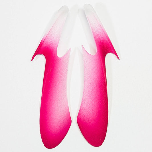 White and Magenta Paraslip Earrings