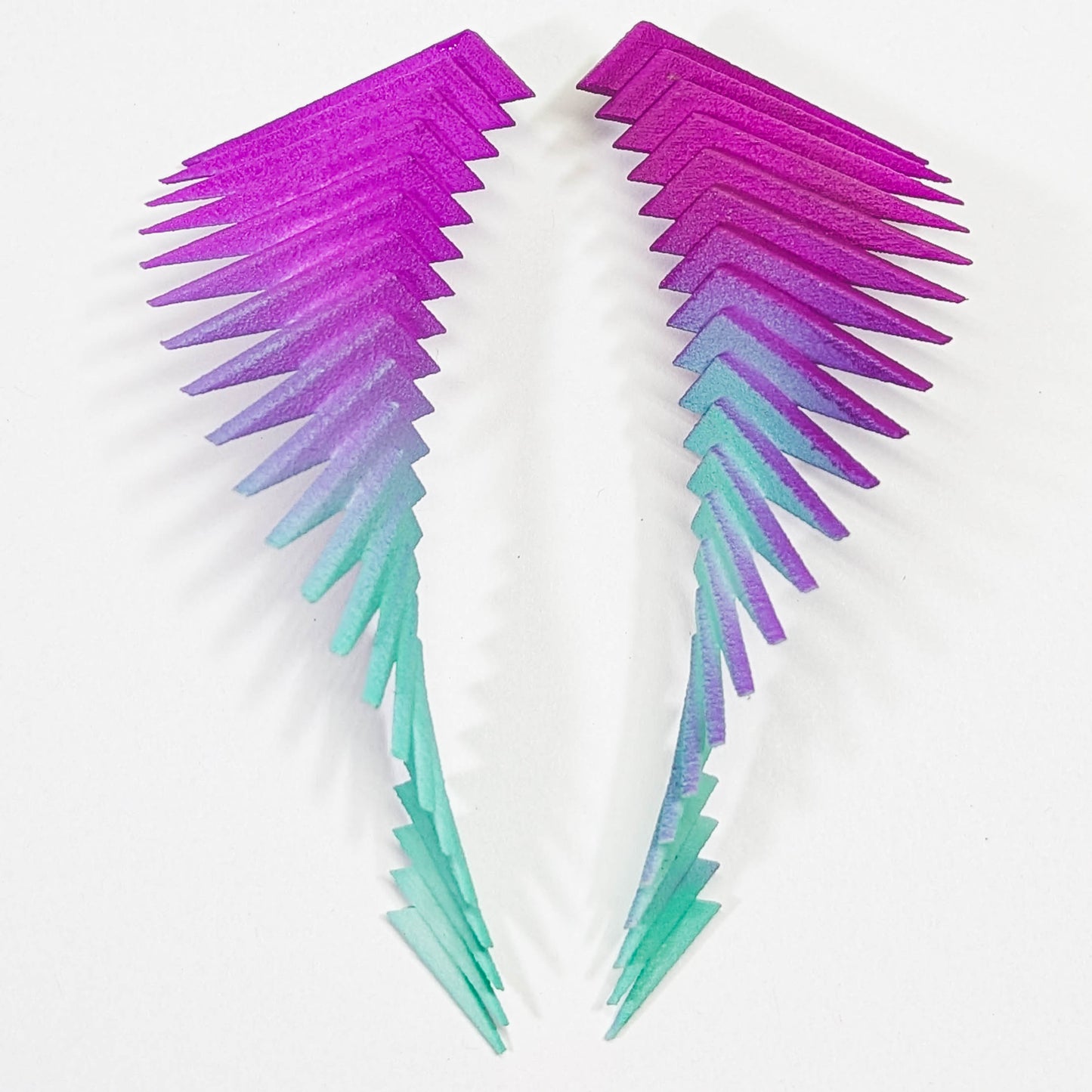 Purple and Mint Parazeph Earrings
