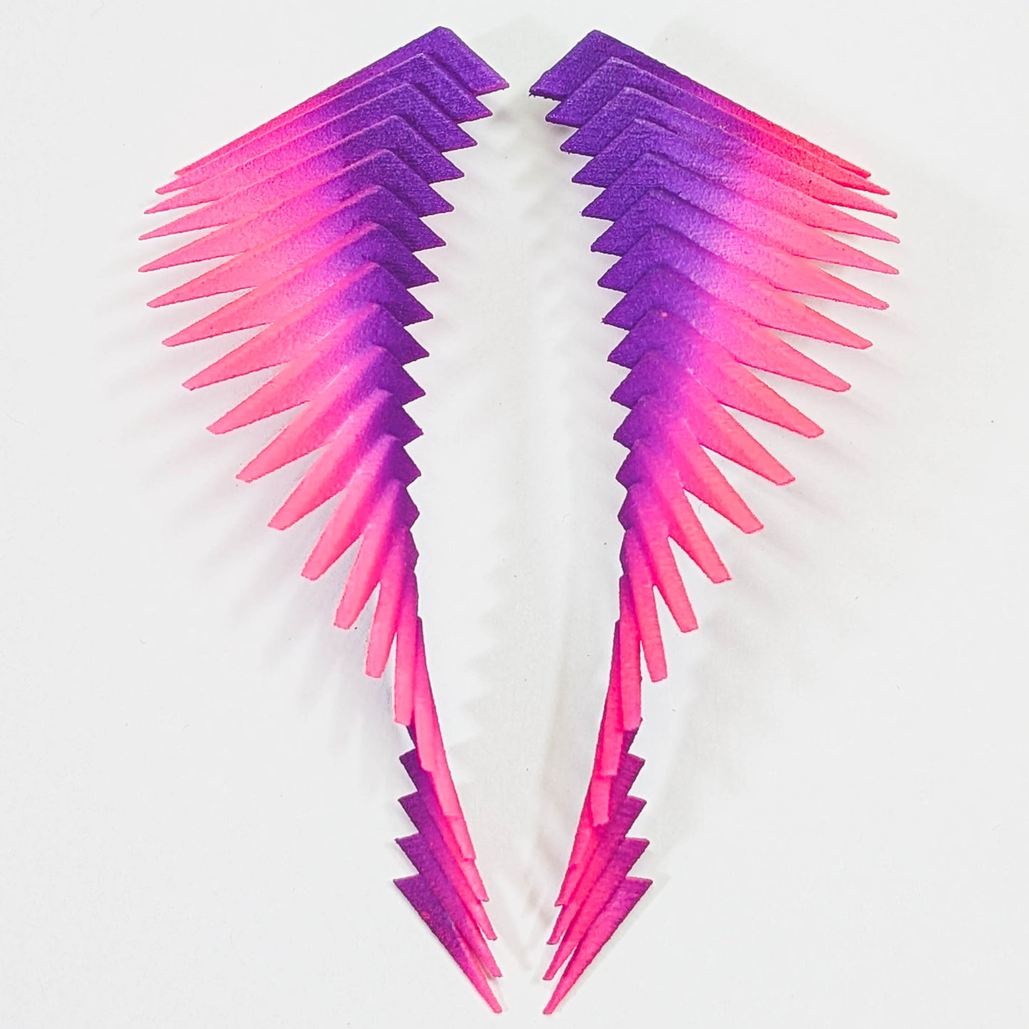 Purple and Pink Edge Parazeph Earrings