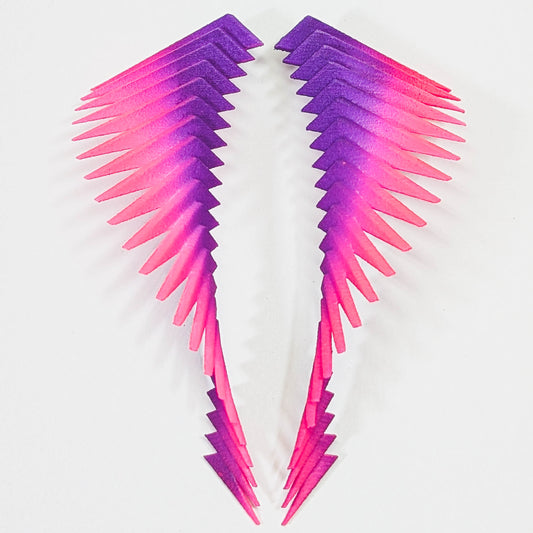 Purple and Pink Edge Parazeph Earrings