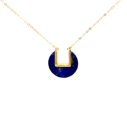 Lapis Coin Pendant