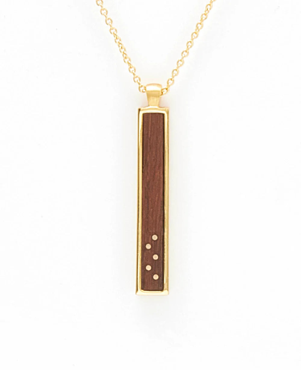 Gold Bar Inlay Pendant
