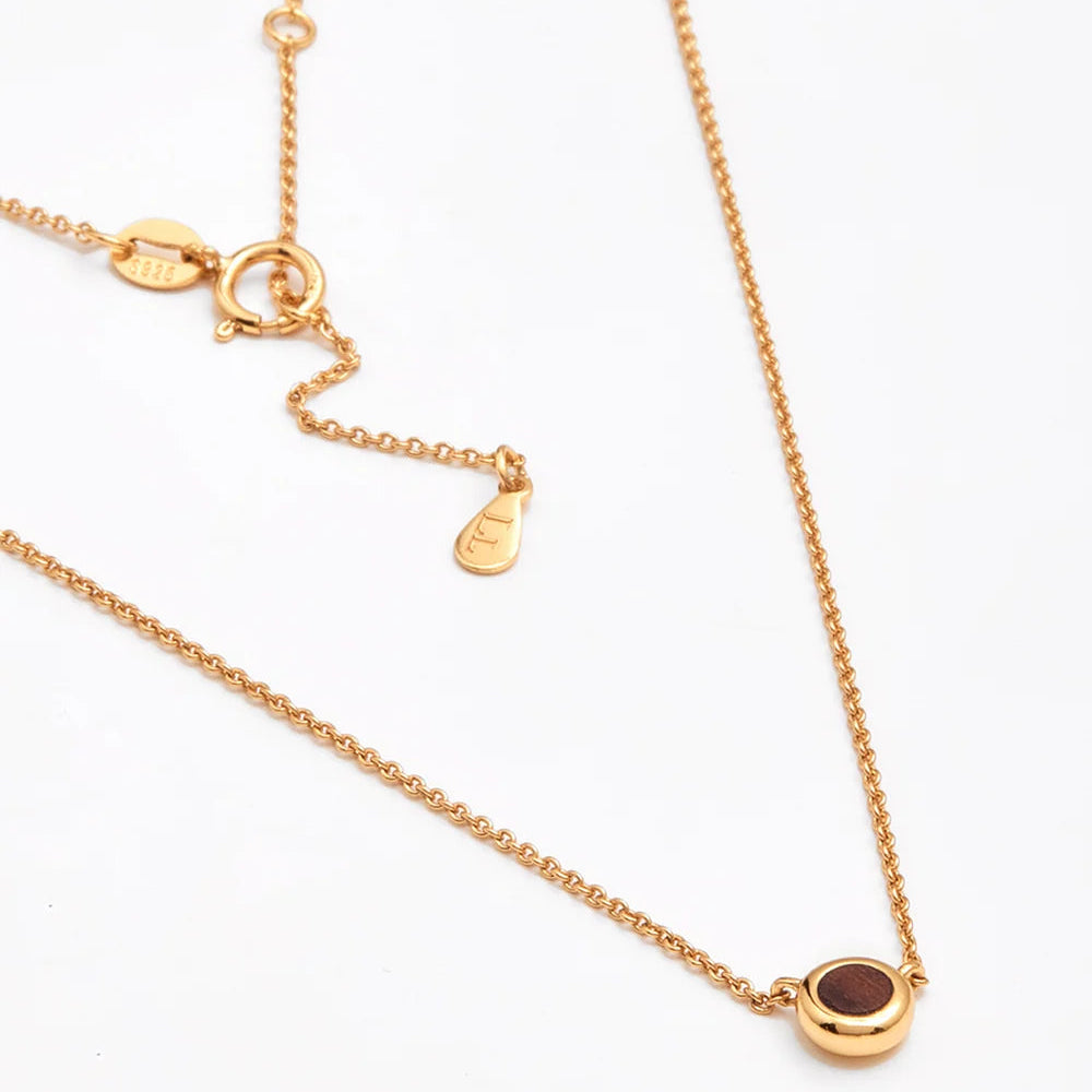 Gold Wood Pendant
