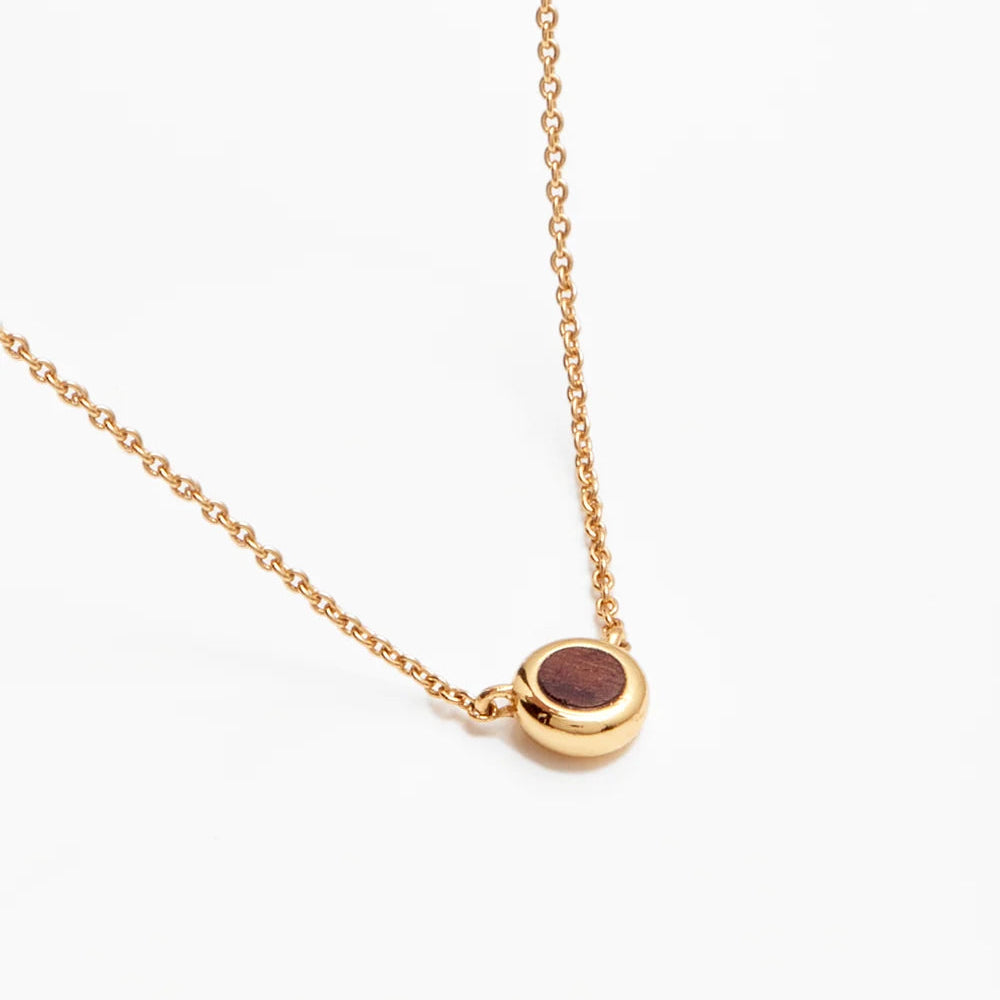 Gold Wood Pendant