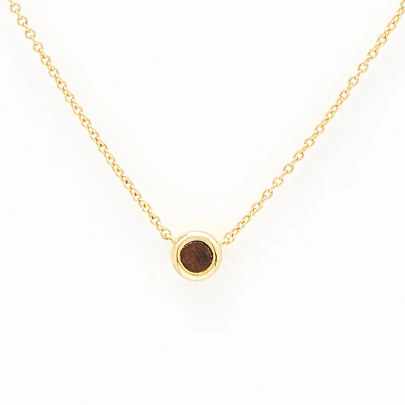 Gold Wood Pendant