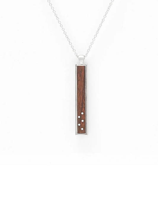 Silver Bar Inlay Pendant