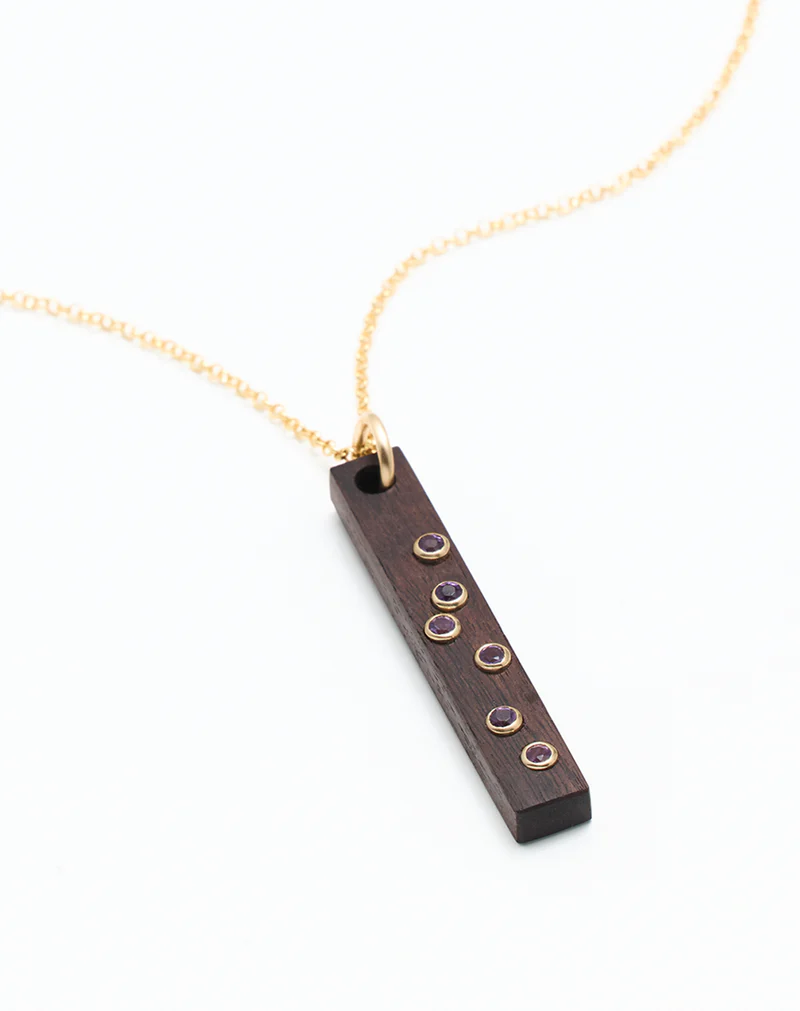 Amethyst Bar Necklace