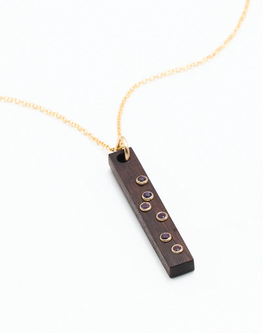 Amethyst Bar Necklace