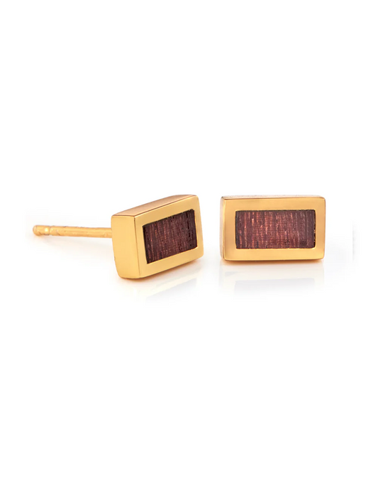 Gold Bar Wood Studs