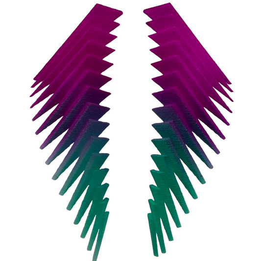 Purple & Teal Parametric Earrings