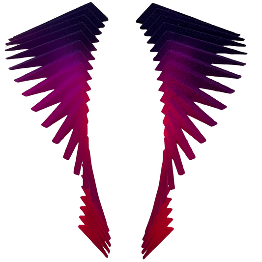 Pink & Purple Parametric Lg Earrings