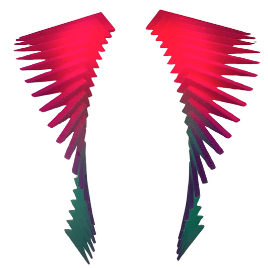 Pink & Turquoise Parametric Earrings