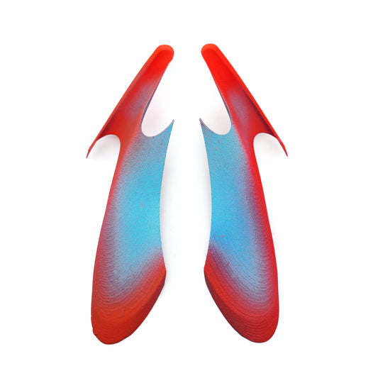 Red & Teal Paraslip Earrings