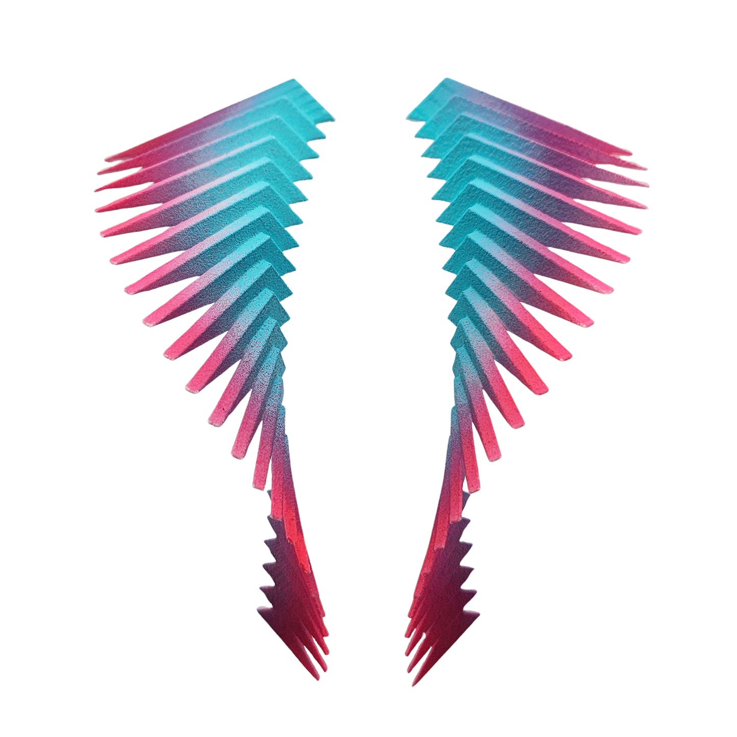 Teal & Pink Parazeph Earrings