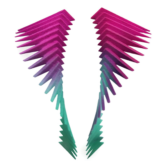 Purple & Teal Parazeph Earrings