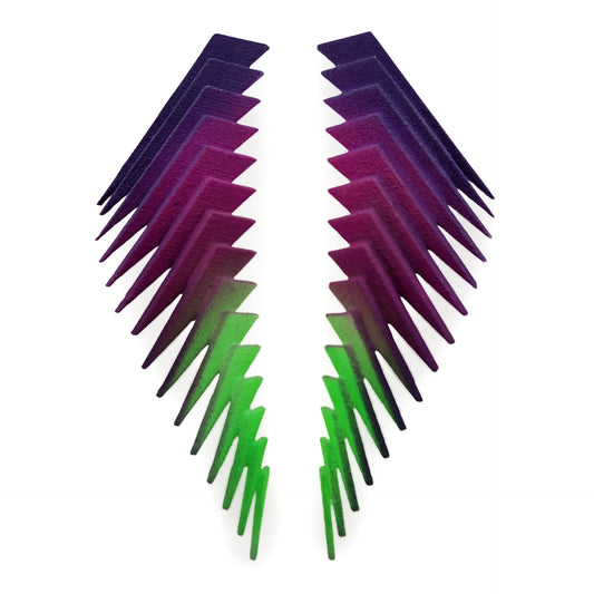 Purple & Green Parabora Earrings