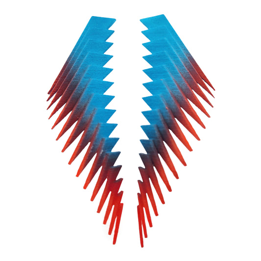 Blue & Red Parabora Earrings