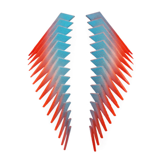 Blue & Orange Parabora Earrings