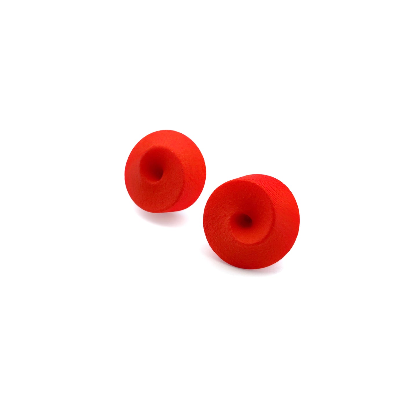 Coral Hypersphere Stud Earrings