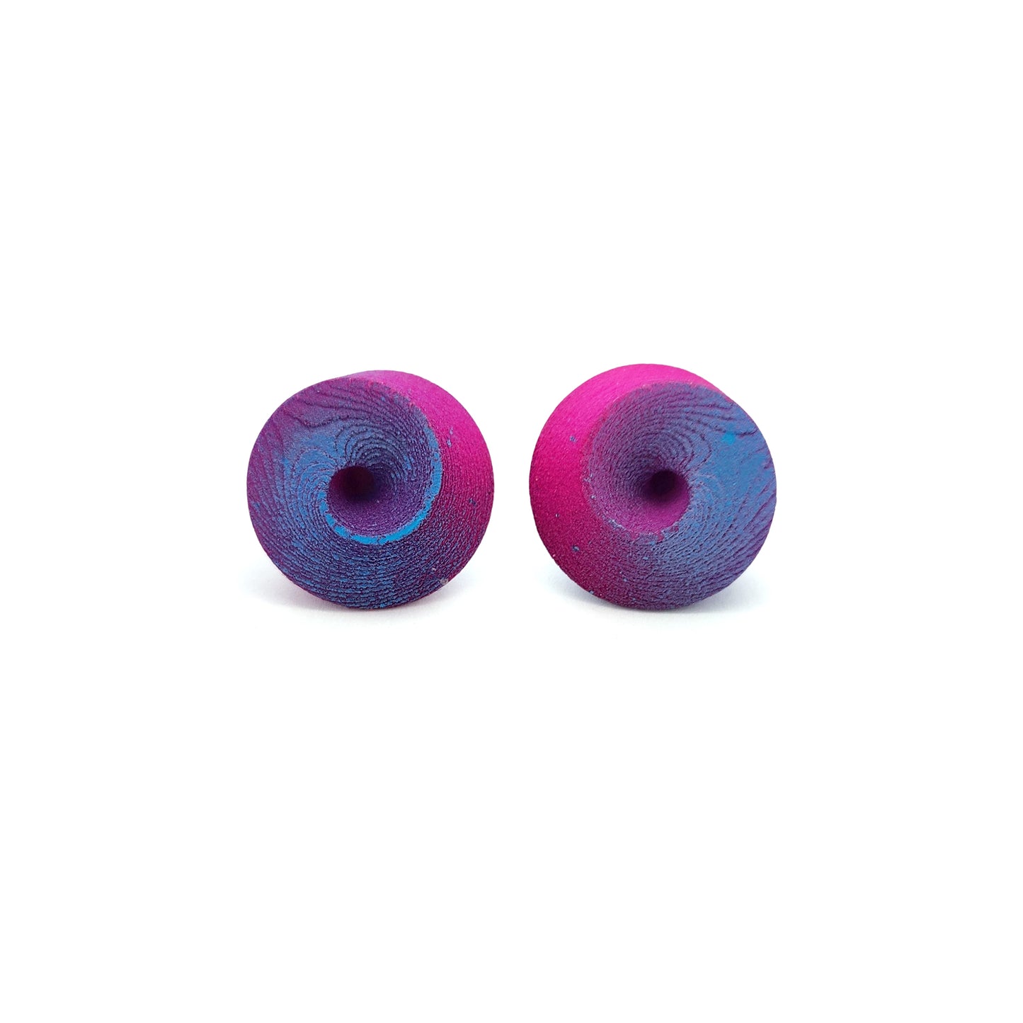 Purple & Blue Hypersphere Stud Earrings