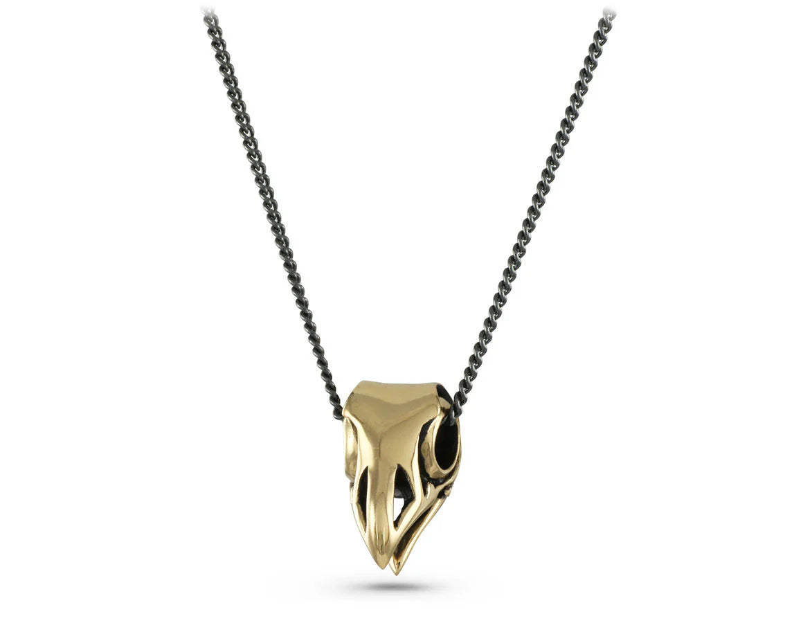 Bronze Bird Skull Pendant