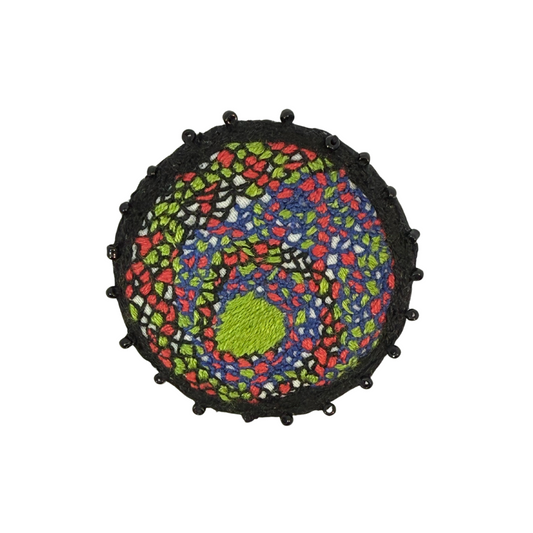 Garden Black Frame Brooch