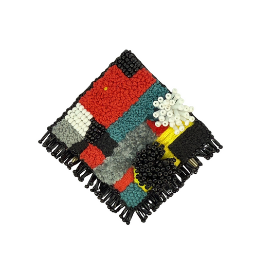 Square Colour Patch Brooch