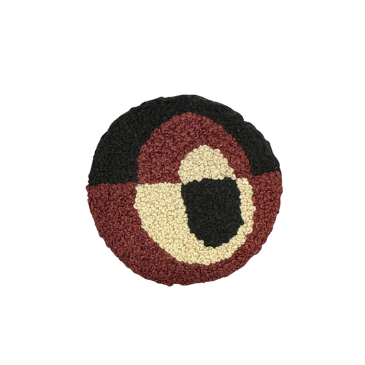 The Eye Burgundy Black Brooch