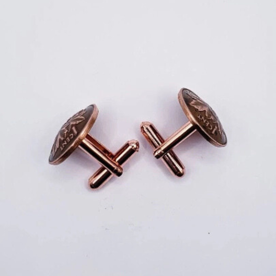 Canadian Penny Coin Cufflinks