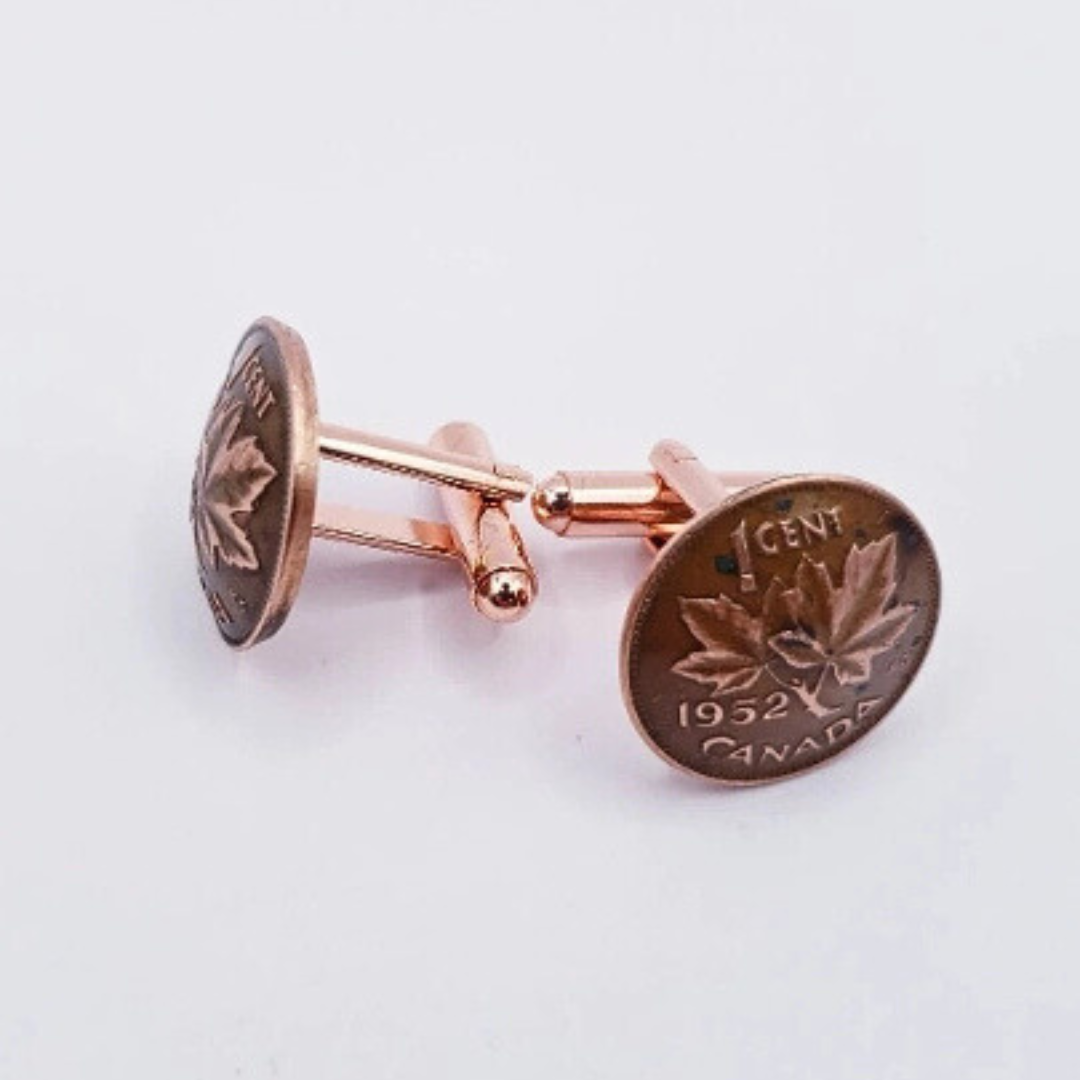 Canadian Penny Coin Cufflinks