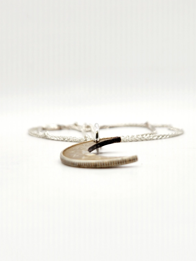 Canadian Quarter Crescent Moon Necklace