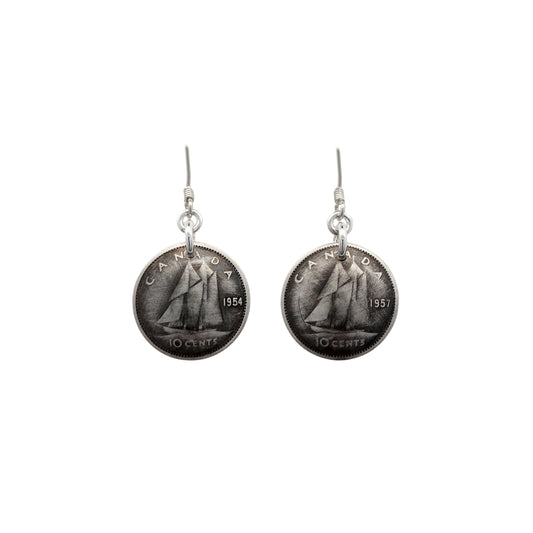 Canadian Dime Coin Earrings
